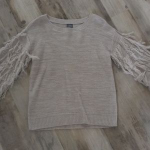 Soho fringe sleeve sweater size s.